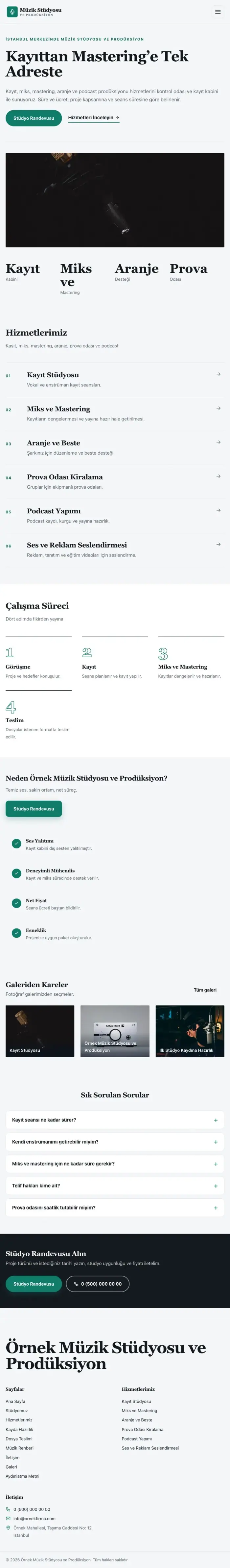 Dergi Editoryal Mavi Turkuaz – Müzik Stüdyosu ve Prodüksiyon Web Sitesi tablet görünümü