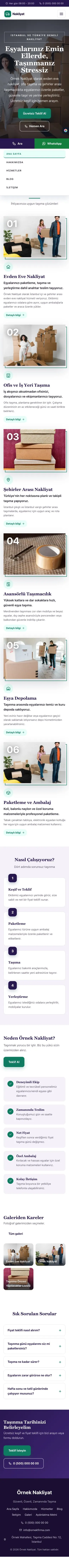 Zigzag Mor Turkuaz – Nakliyat Web Sitesi mobil görünümü