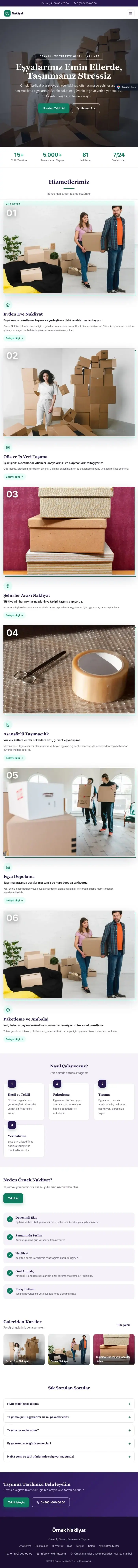 Zigzag Mor Turkuaz – Nakliyat Web Sitesi tablet görünümü