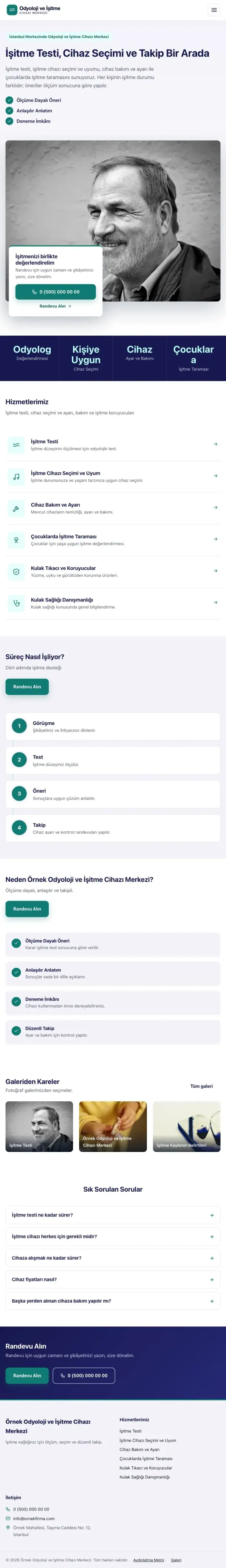 Bölünmüş Lacivert Turkuaz – Odyoloji ve İşitme Cihazı Merkezi Web Sitesi tablet görünümü