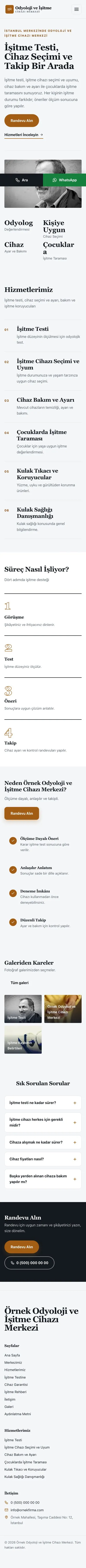 Dergi Editoryal Mavi Turuncu – Odyoloji ve İşitme Cihazı Merkezi Web Sitesi mobil görünümü