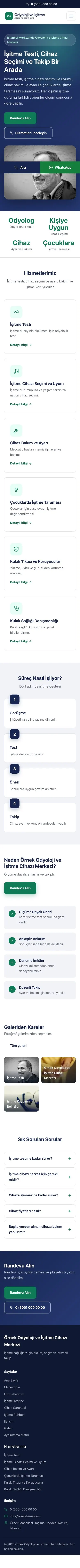 Klasik Lacivert Turkuaz – Odyoloji ve İşitme Cihazı Merkezi Web Sitesi mobil görünümü