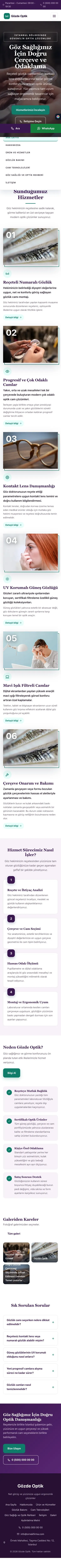 Zigzag Mor Turkuaz – Optik Web Sitesi mobil görünümü
