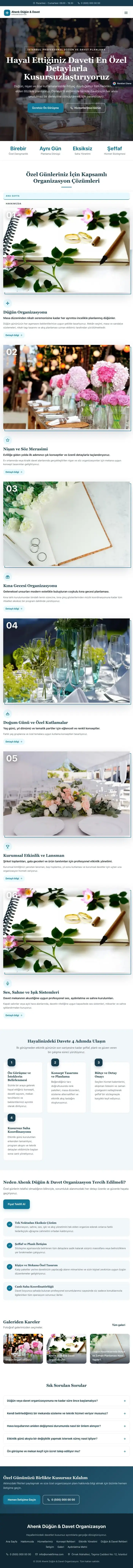 Zigzag Mavi Turkuaz – Organizasyon ve Düğün Web Sitesi tablet görünümü