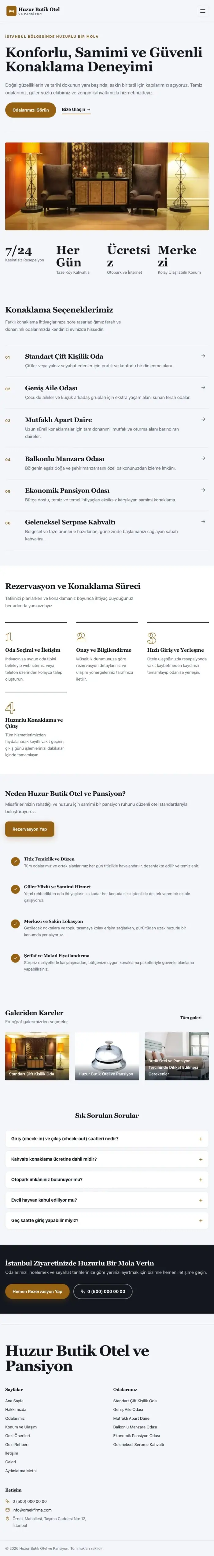 Editoryal Mavi Turuncu II – Otel ve Pansiyon Web Sitesi tablet görünümü