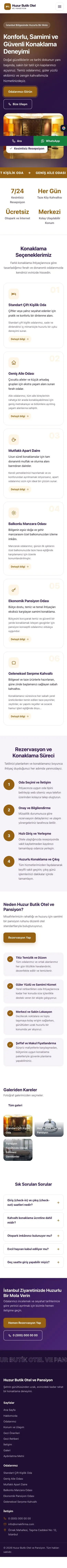 Hareketli Mor Turuncu – Otel ve Pansiyon Web Sitesi mobil görünümü