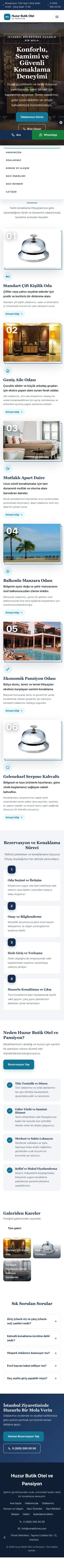 Zigzag Mavi Turkuaz – Otel ve Pansiyon Web Sitesi mobil görünümü