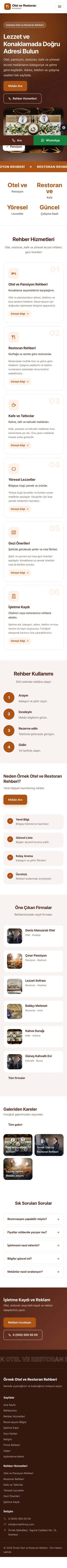 Hareketli Bordo Turuncu – Otel ve Restoran Rehberi Web Sitesi mobil görünümü