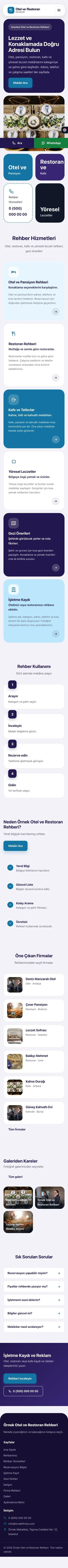 Mozaik Lacivert Mavi – Otel ve Restoran Rehberi Web Sitesi mobil görünümü