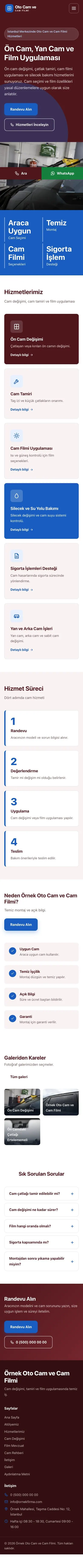 Blok Bordo Mavi – Oto Cam ve Cam Filmi Web Sitesi mobil görünümü