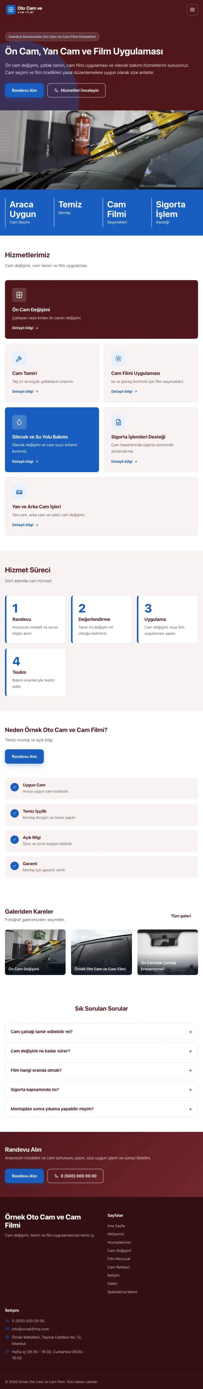 Blok Bordo Mavi – Oto Cam ve Cam Filmi Web Sitesi tablet görünümü