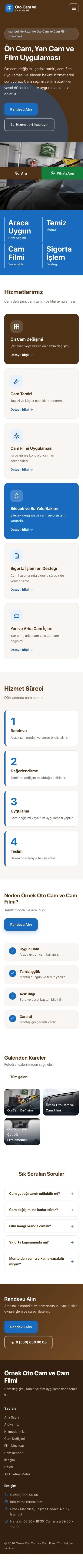 Blok Kahve Mavi – Oto Cam ve Cam Filmi Web Sitesi mobil görünümü