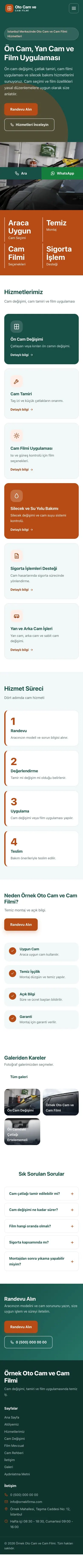 Blok Petrol Turuncu – Oto Cam ve Cam Filmi Web Sitesi mobil görünümü