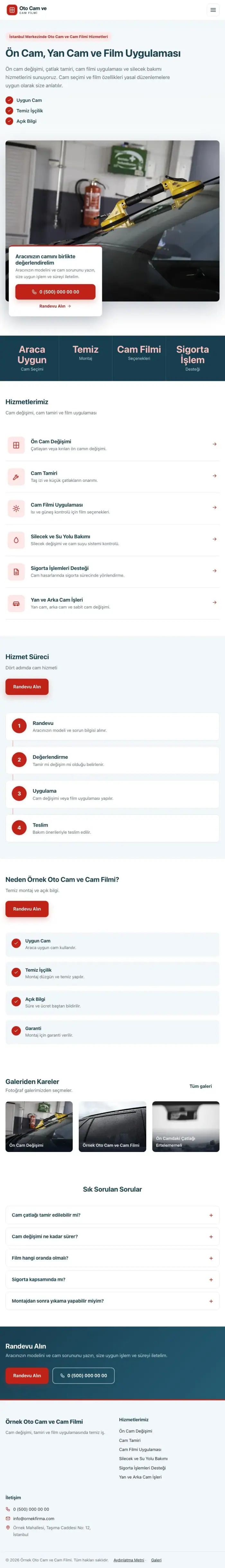 Bölünmüş Mavi Kırmızı – Oto Cam ve Cam Filmi Web Sitesi tablet görünümü