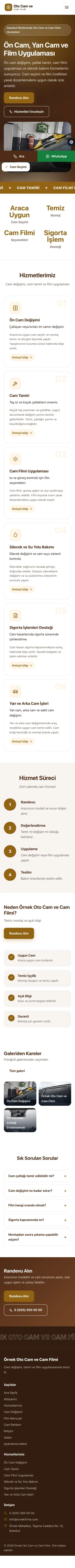 Hareketli Kahve Turuncu – Oto Cam ve Cam Filmi Web Sitesi mobil görünümü