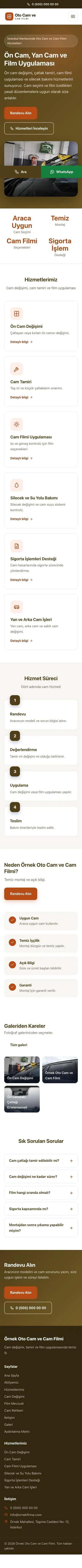 Klasik Kahve Turuncu – Oto Cam ve Cam Filmi Web Sitesi mobil görünümü