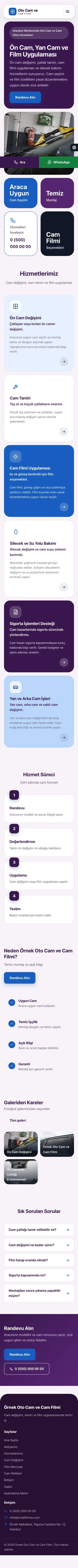 Mozaik Mor Mavi – Oto Cam ve Cam Filmi Web Sitesi mobil görünümü