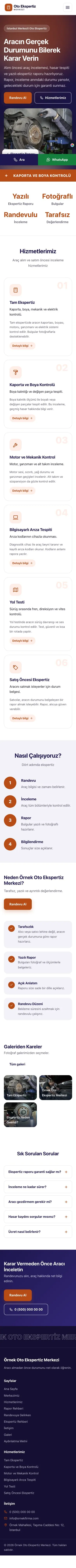 Hareketli Lacivert Turuncu – Oto Ekspertiz Web Sitesi mobil görünümü