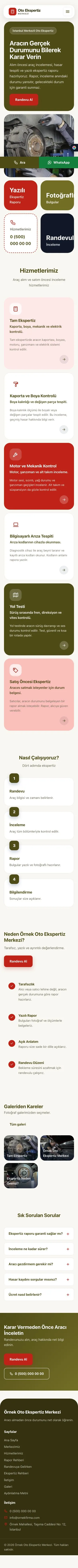 Mozaik Zeytin Kırmızı – Oto Ekspertiz Web Sitesi mobil görünümü