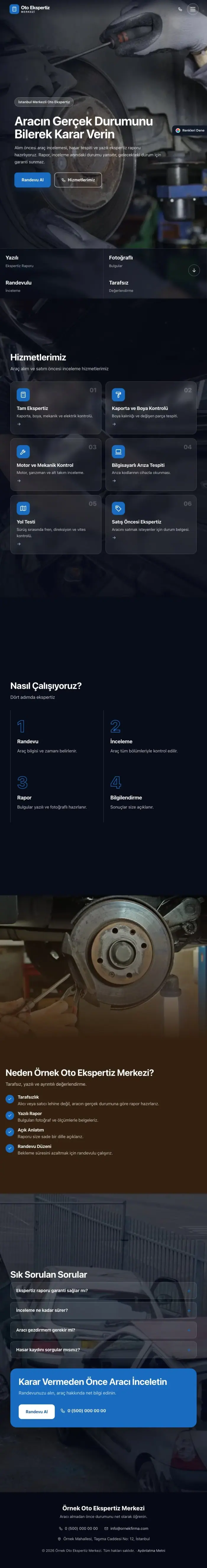 Tam Ekran Kahve Mavi – Oto Ekspertiz Web Sitesi tablet görünümü