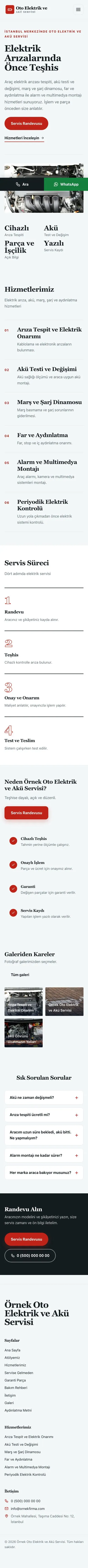 Dergi Editoryal Mavi Kırmızı – Oto Elektrik ve Akü Servisi Web Sitesi mobil görünümü