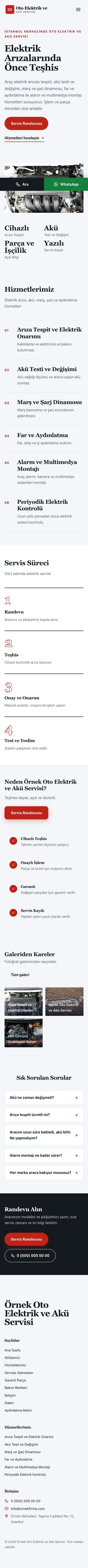 Dergi Editoryal Mavi Kırmızı II – Oto Elektrik ve Akü Servisi Web Sitesi mobil görünümü