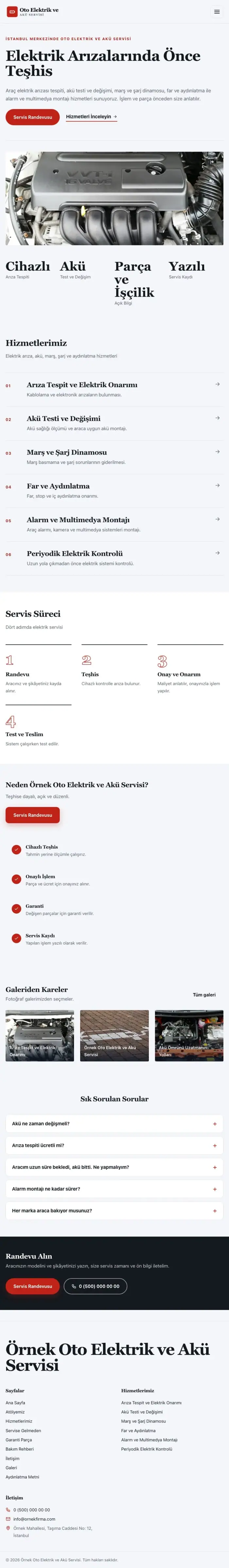 Dergi Editoryal Mavi Kırmızı II – Oto Elektrik ve Akü Servisi Web Sitesi tablet görünümü