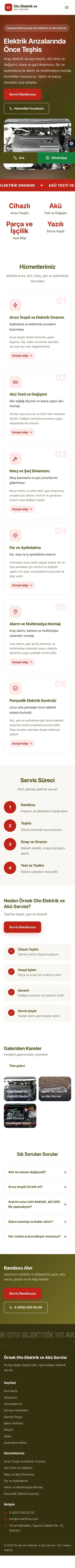 Hareketli Zeytin Kırmızı – Oto Elektrik ve Akü Servisi Web Sitesi mobil görünümü