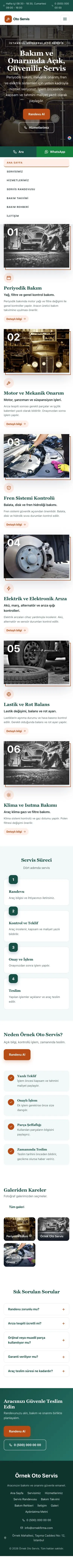 Zigzag Petrol Turuncu – Oto Servis Web Sitesi mobil görünümü