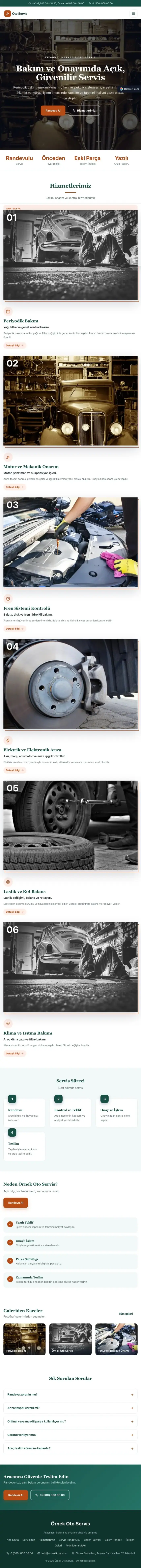 Zigzag Petrol Turuncu – Oto Servis Web Sitesi tablet görünümü