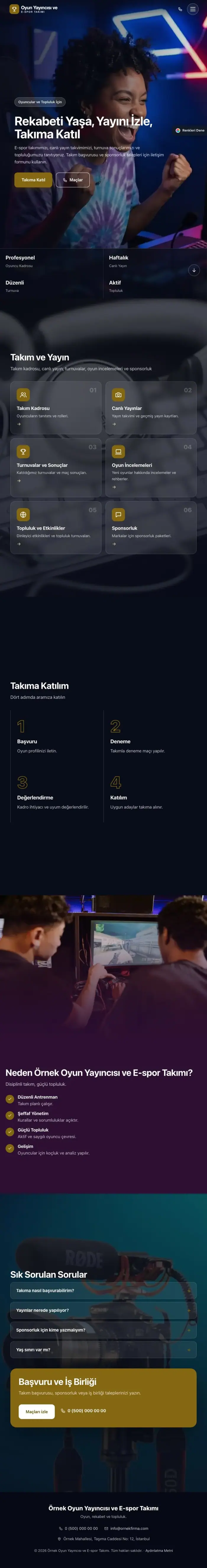 Tam Ekran Mor Amber – Oyun Yayıncısı ve E-spor Takımı Web Sitesi tablet görünümü