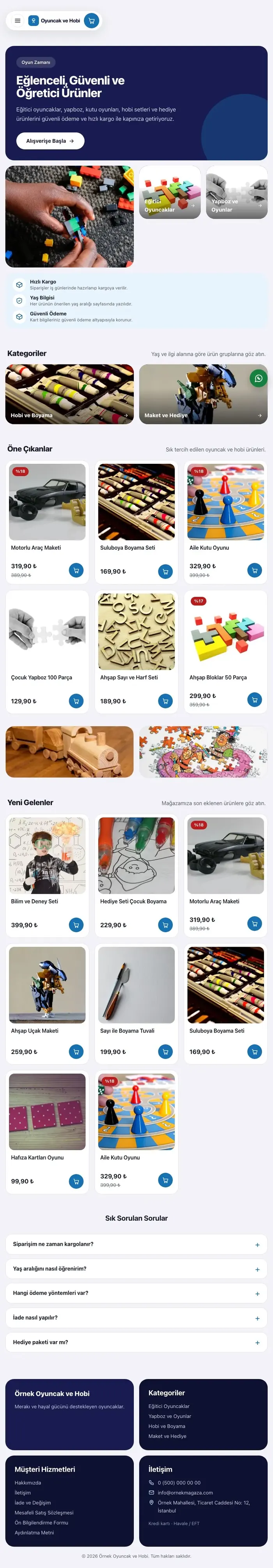 Bento Lacivert Mavi – Oyuncak ve Hobi Mağazası E-ticaret Sitesi tablet görünümü