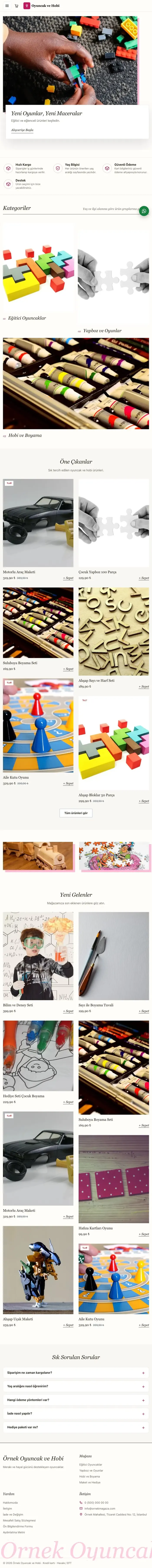 Lookbook Kahve Pembe – Oyuncak ve Hobi Mağazası E-ticaret Sitesi tablet görünümü