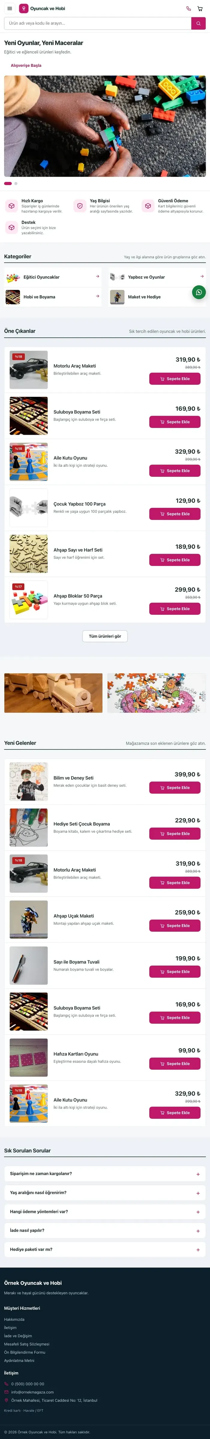 Liste Petrol Pembe – Oyuncak ve Hobi Mağazası E-ticaret Sitesi tablet görünümü