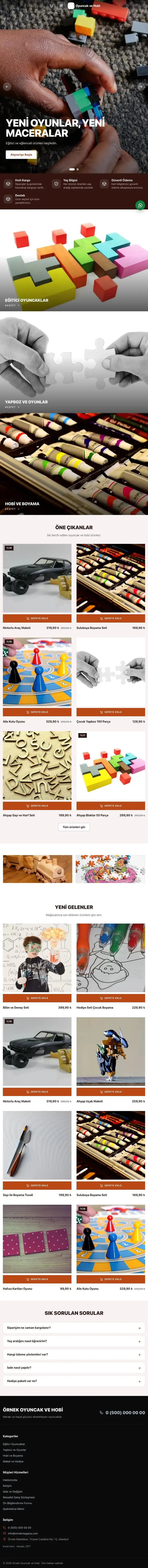Sahne Bordo Turuncu – Oyuncak ve Hobi Mağazası E-ticaret Sitesi tablet görünümü