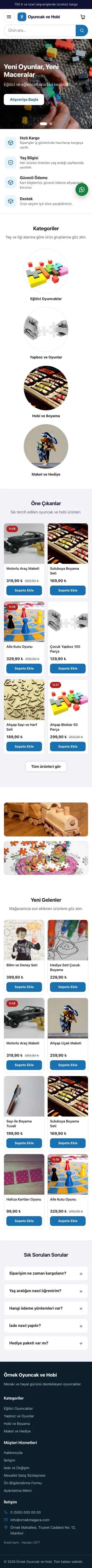 Vitrin Lacivert Mavi – Oyuncak ve Hobi Mağazası E-ticaret Sitesi mobil görünümü