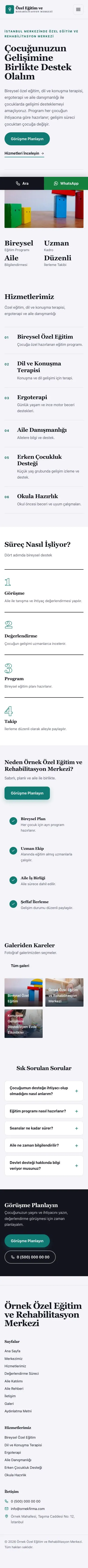 Dergi Editoryal Lacivert Turkuaz – Özel Eğitim ve Rehabilitasyon Merkezi Web Sitesi mobil görünümü