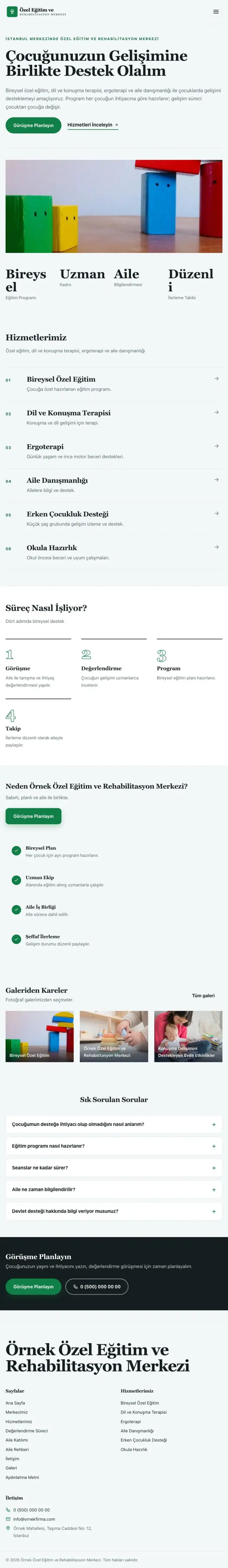 Dergi Editoryal Petrol Yeşil – Özel Eğitim ve Rehabilitasyon Merkezi Web Sitesi tablet görünümü