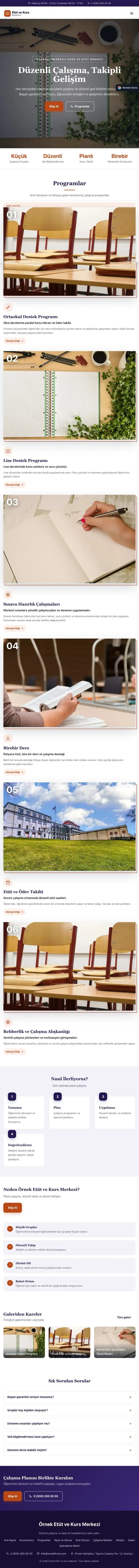 Zigzag Lacivert Turuncu – Özel Kurs ve Dershane Web Sitesi tablet görünümü