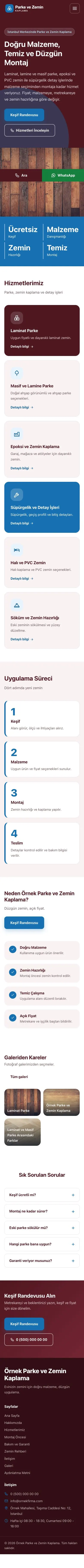 Blok Bordo Mavi – Parke ve Zemin Kaplama Web Sitesi mobil görünümü