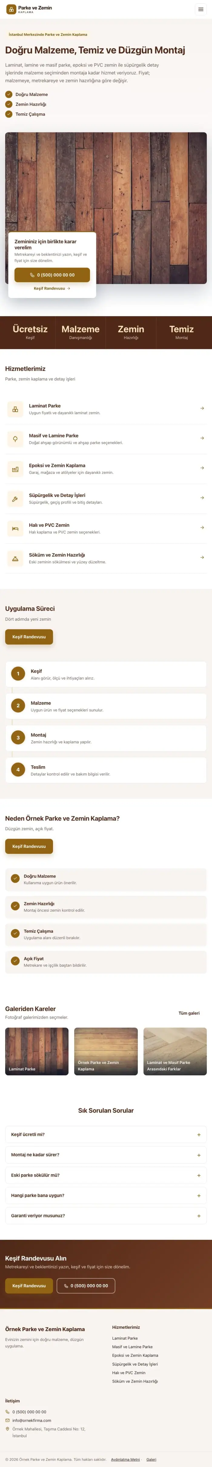 Bölünmüş Kahve Turuncu – Parke ve Zemin Kaplama Web Sitesi tablet görünümü
