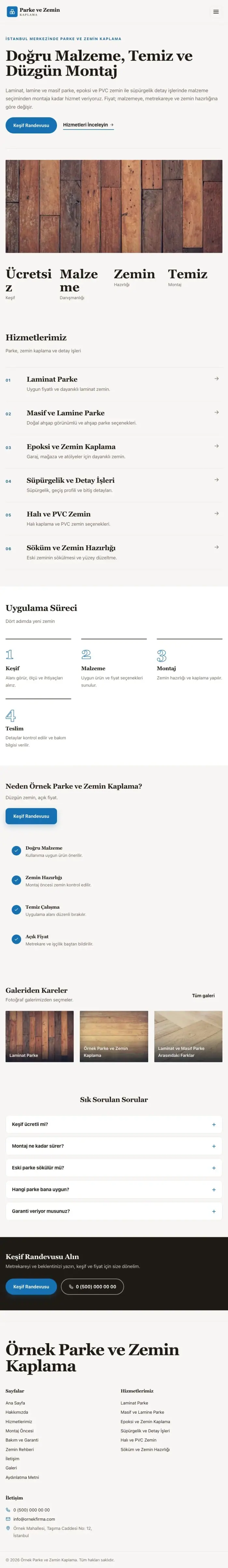 Dergi Editoryal Kahve Mavi – Parke ve Zemin Kaplama Web Sitesi tablet görünümü