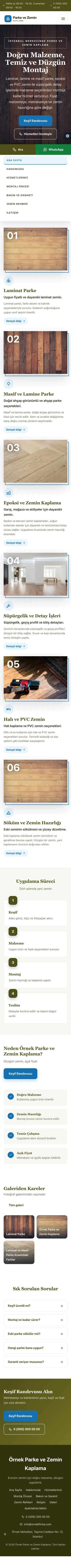 Zigzag Zeytin Mavi – Parke ve Zemin Kaplama Web Sitesi mobil görünümü