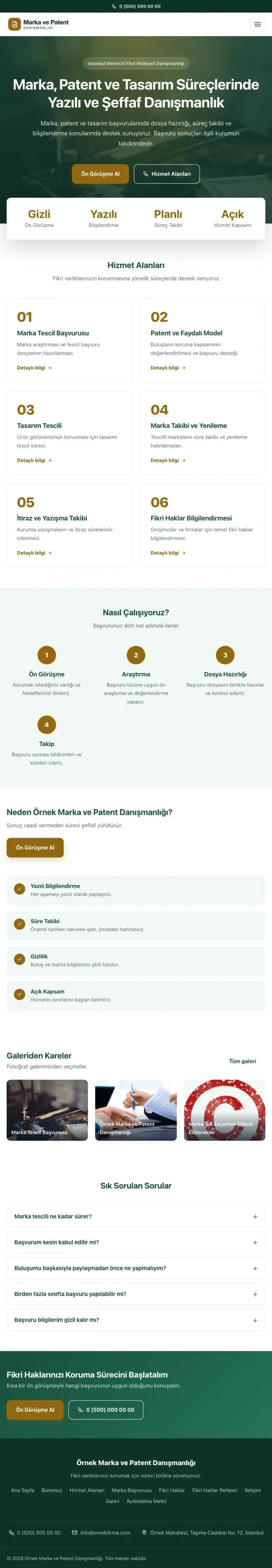 Merkez Petrol Amber – Patent ve Marka Danışmanlığı Web Sitesi tablet görünümü