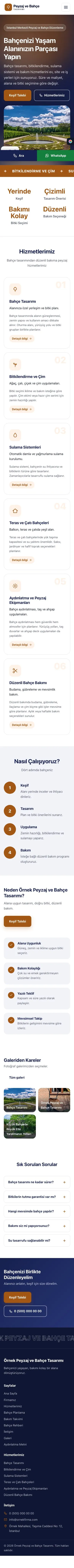 Hareketli Lacivert Turuncu – Peyzaj Web Sitesi mobil görünümü