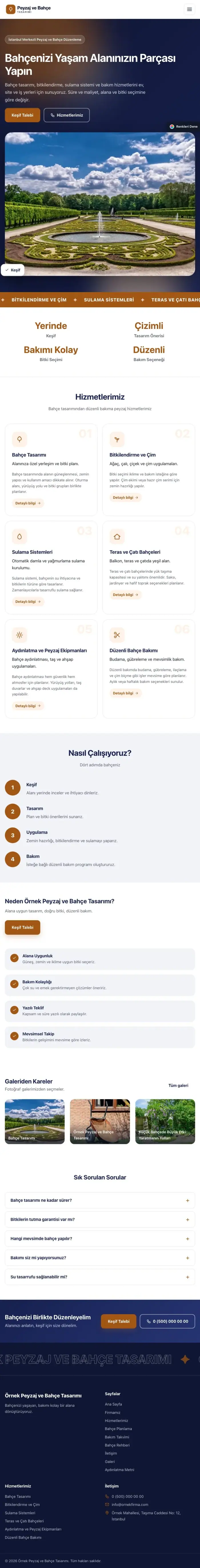 Hareketli Lacivert Turuncu – Peyzaj Web Sitesi tablet görünümü