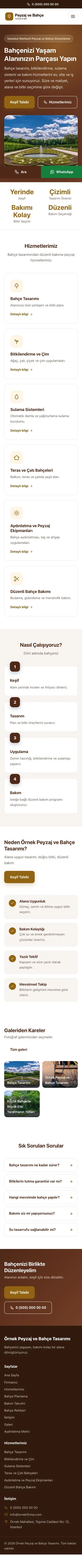 Klasik Kahve Turuncu – Peyzaj Web Sitesi mobil görünümü