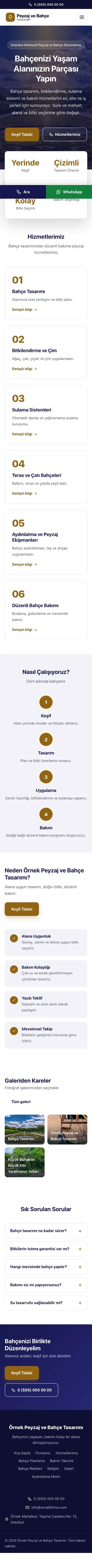 Merkez Lacivert Turuncu – Peyzaj Web Sitesi mobil görünümü