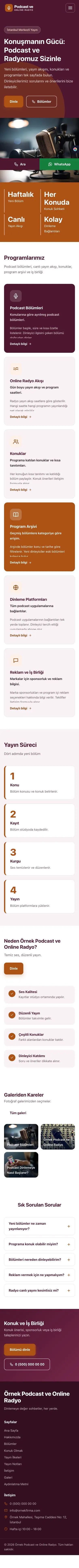 Blok Erik Turuncu – Podcast ve Radyo Web Sitesi mobil görünümü