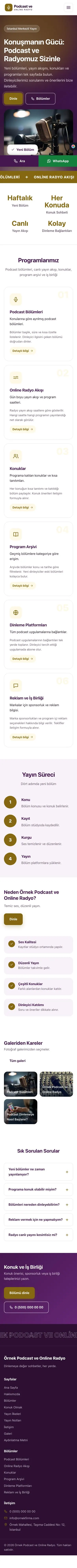 Hareketli Mor Amber – Podcast ve Radyo Web Sitesi mobil görünümü